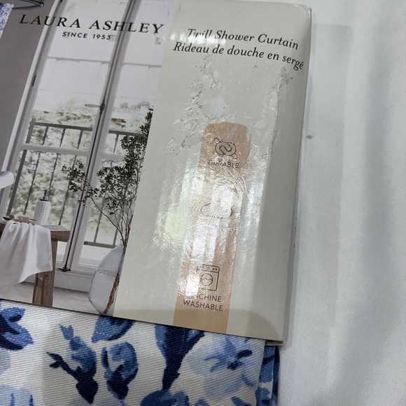 Laura Ashley Bath Laura Ashley Blue Floral Shower Curtain Cottage
